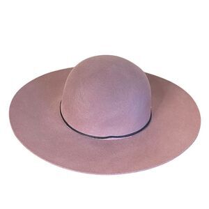 Dusty Mauve Wide Brim Floppy Hat NWT